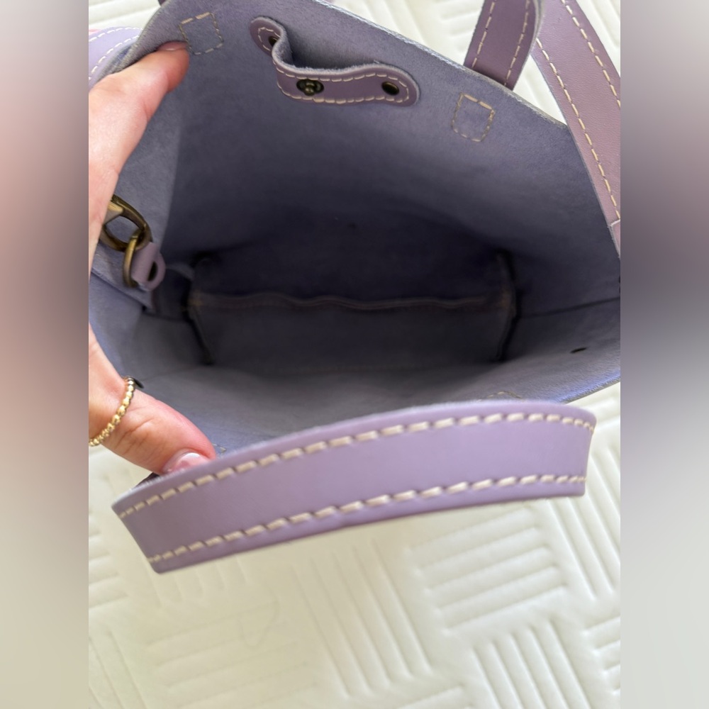 Purple Crossbody Tote Bag - Women's Shoulder Bag - Picture 5 of 16